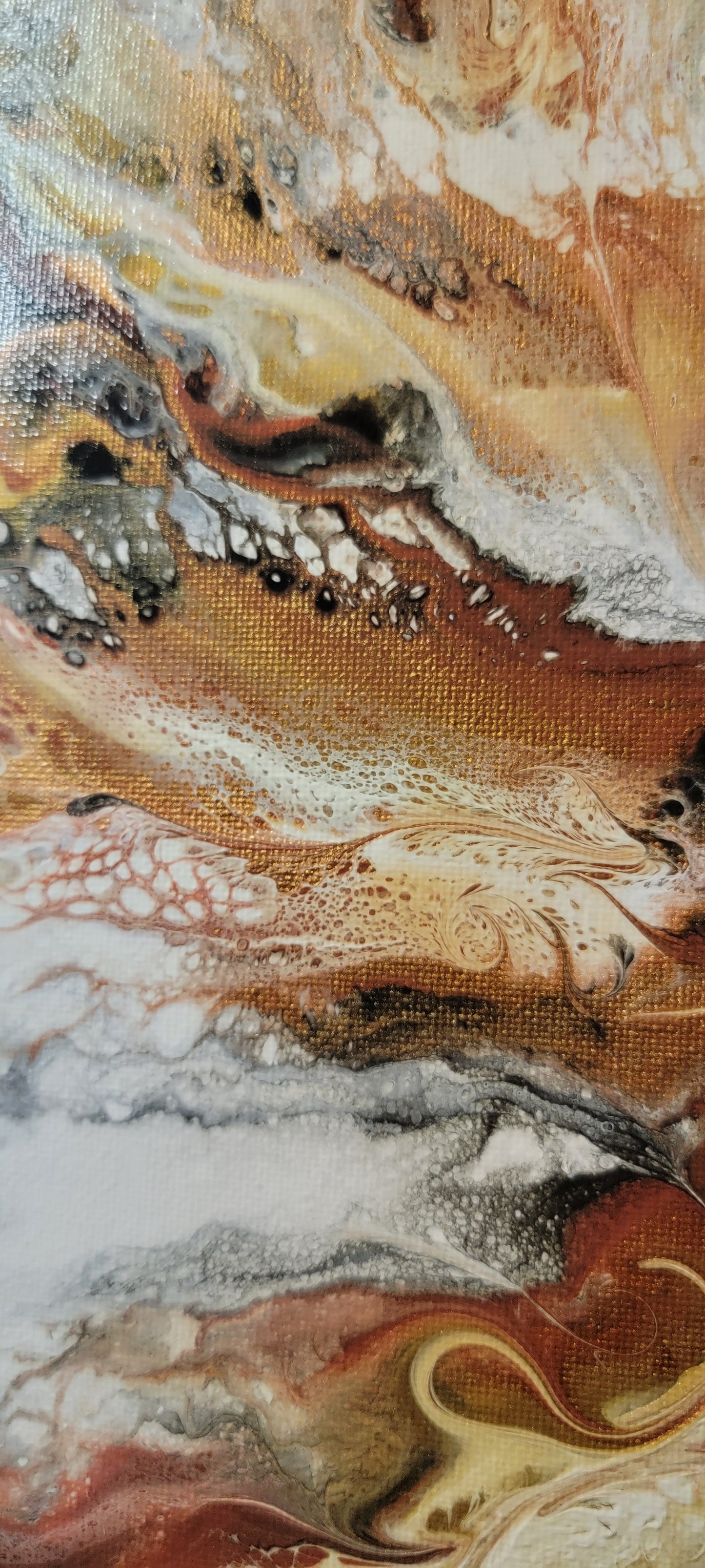 Poured Acrylic painting 12" x 12"