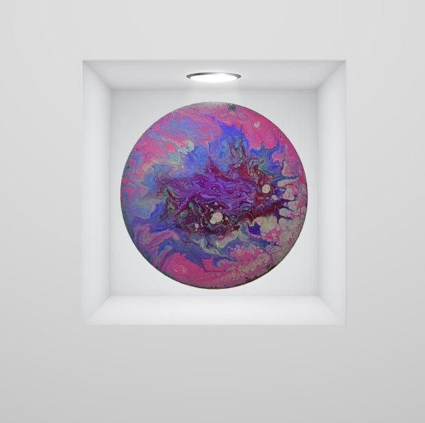 Infinite - Poured Acrylic painting 12" Round