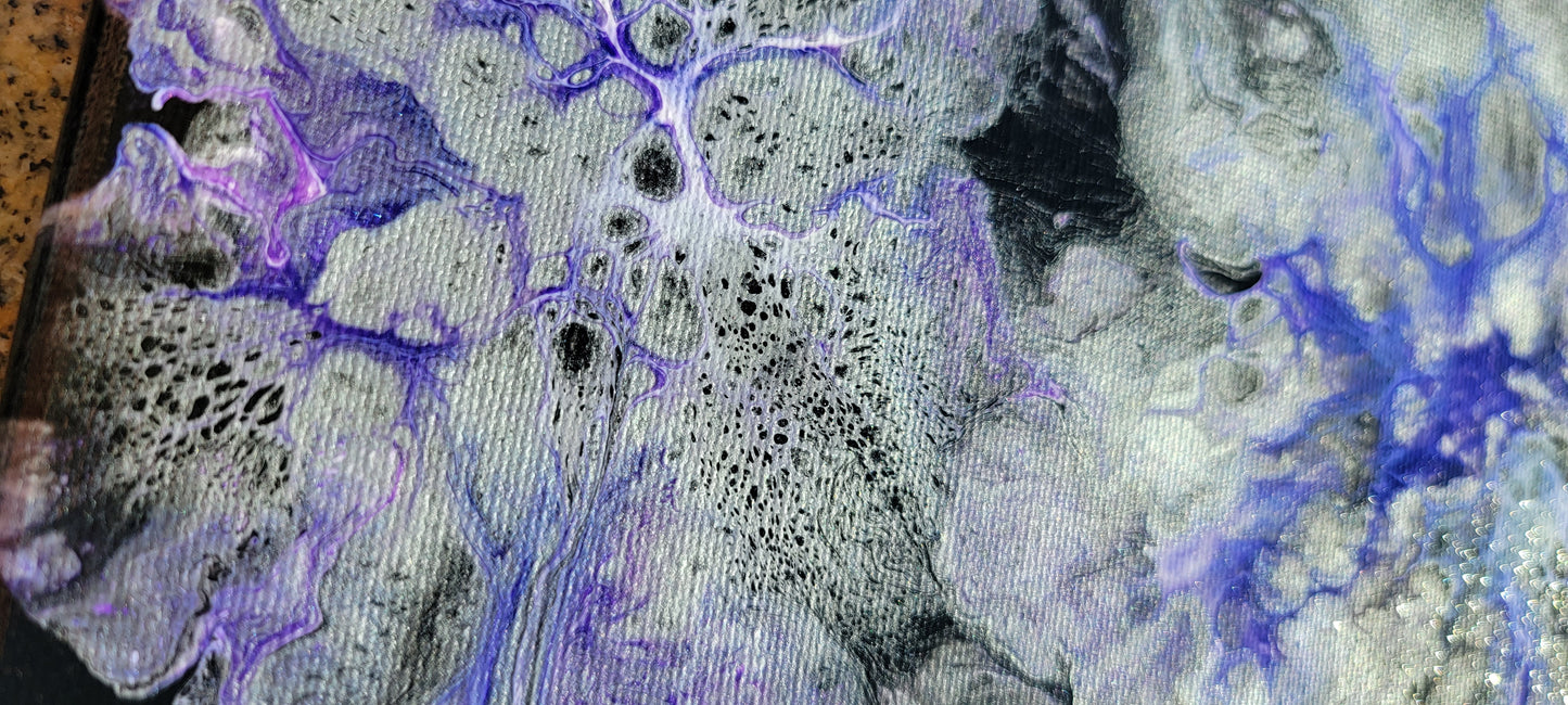 Poured Acrylic painting 11" x 14"
