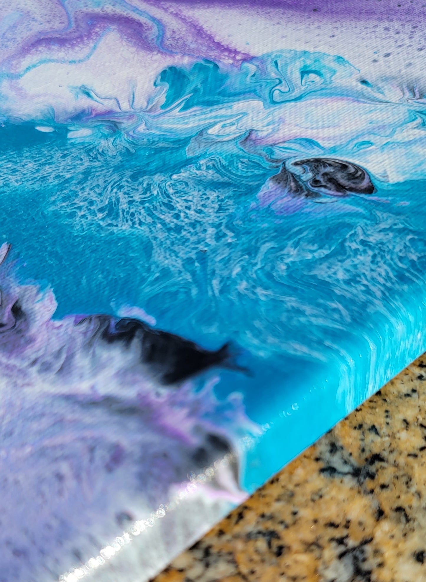 Poured Acrylic painting 8"x10"