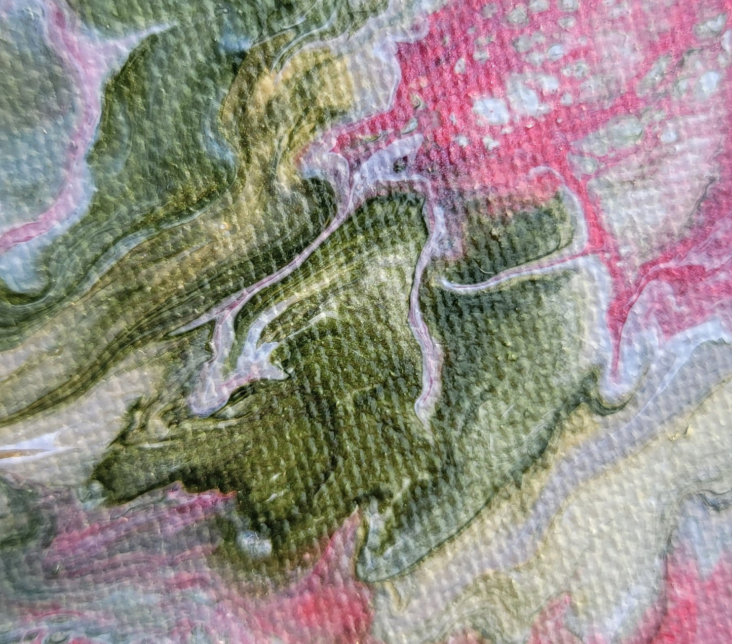 Poured Acrylic painting 9" x 12"