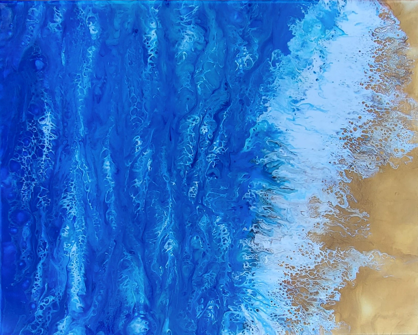 Poured Acrylic painting 16" x 20"