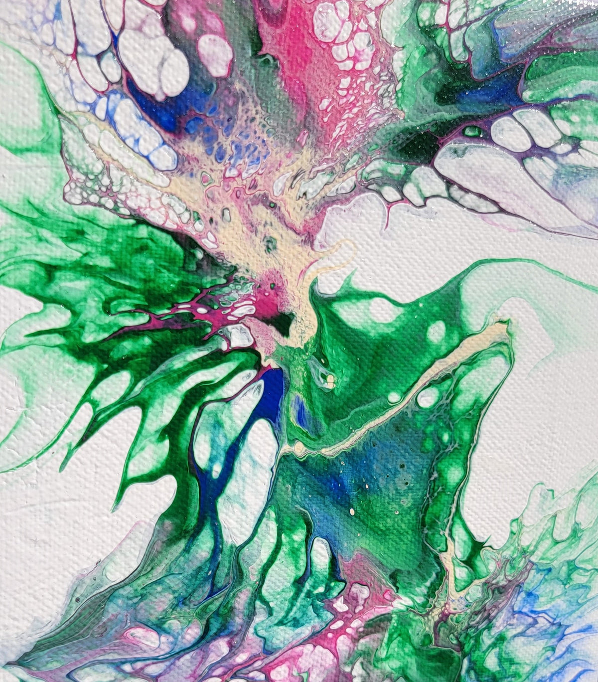 Grace - Poured Acrylic painting 10.5" x 5"