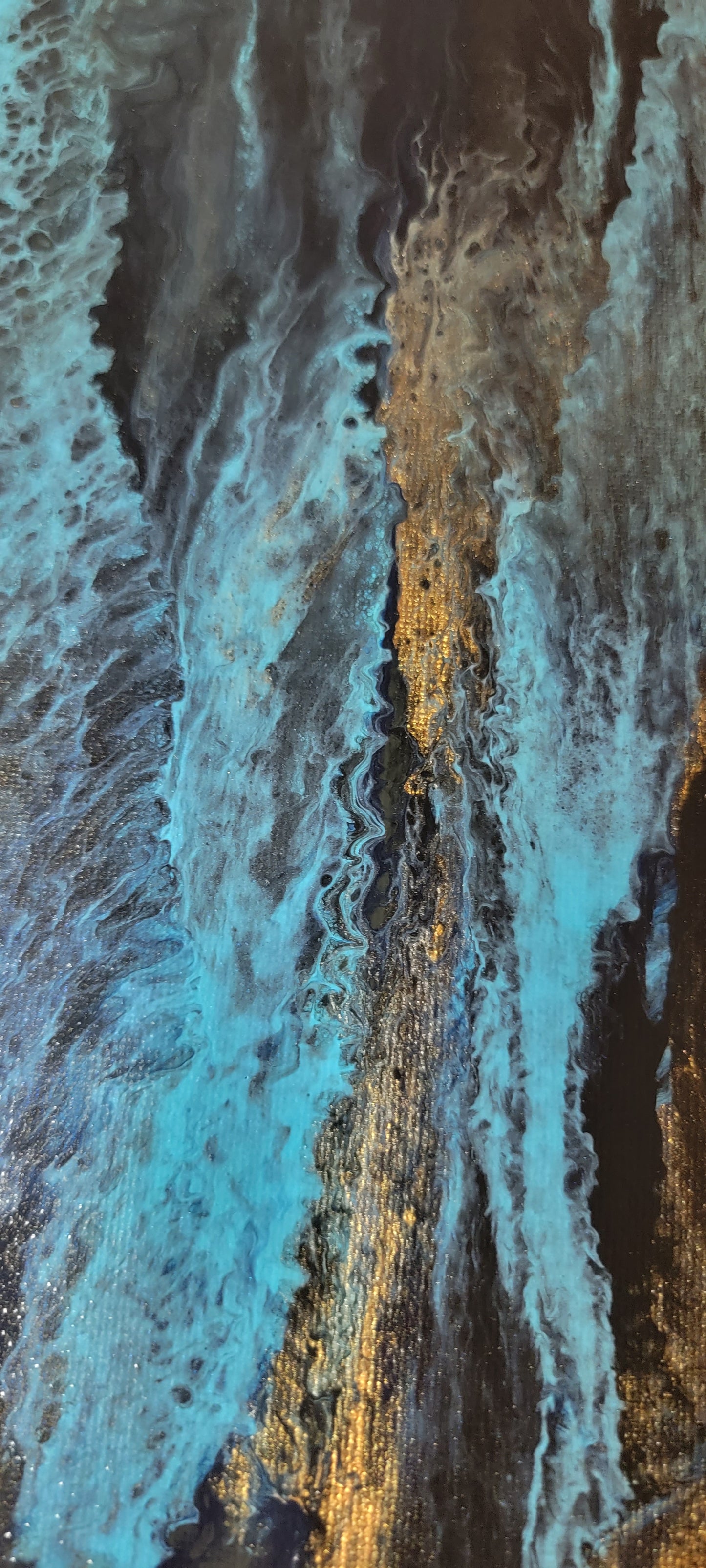 Poured Acrylic painting 11" x 14"
