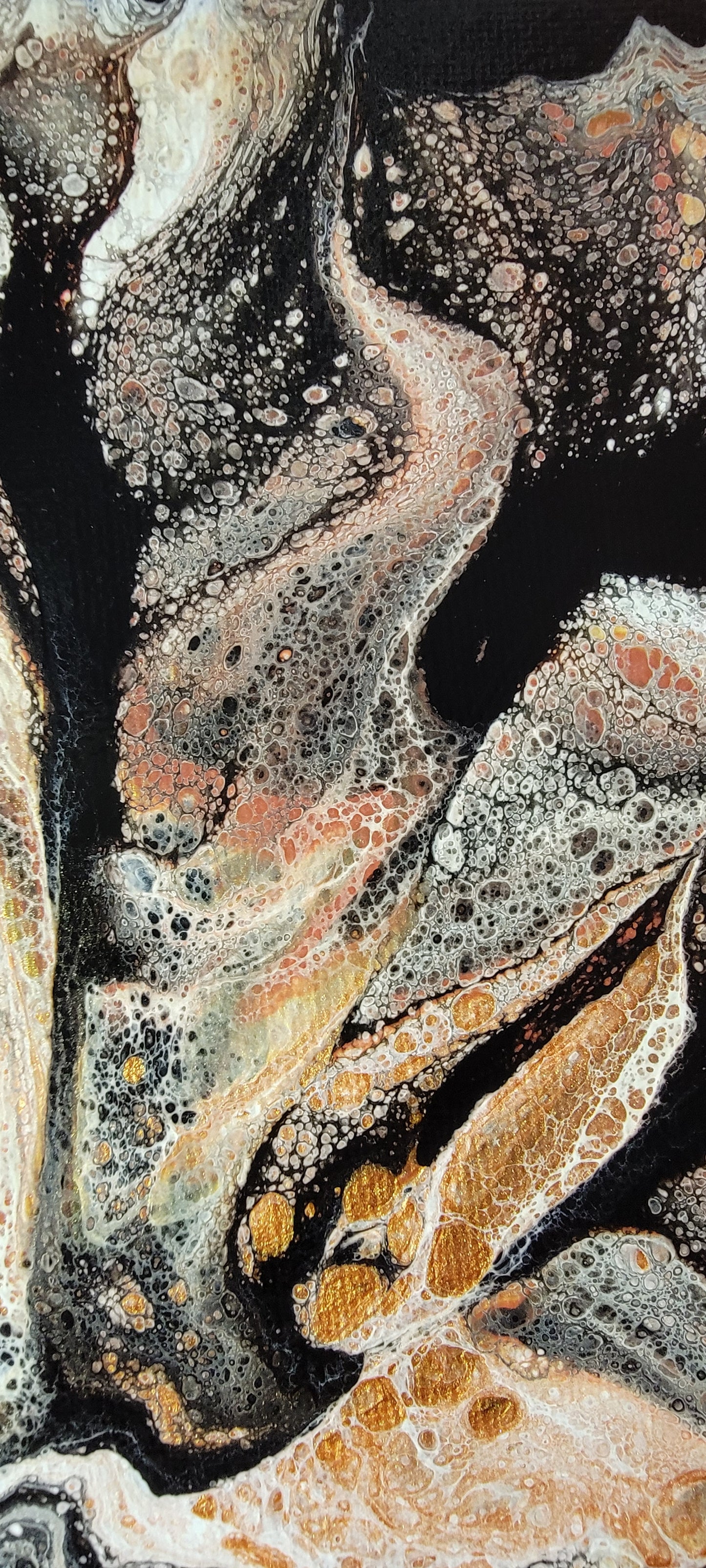 Poured Acrylic painting 12" x 12"