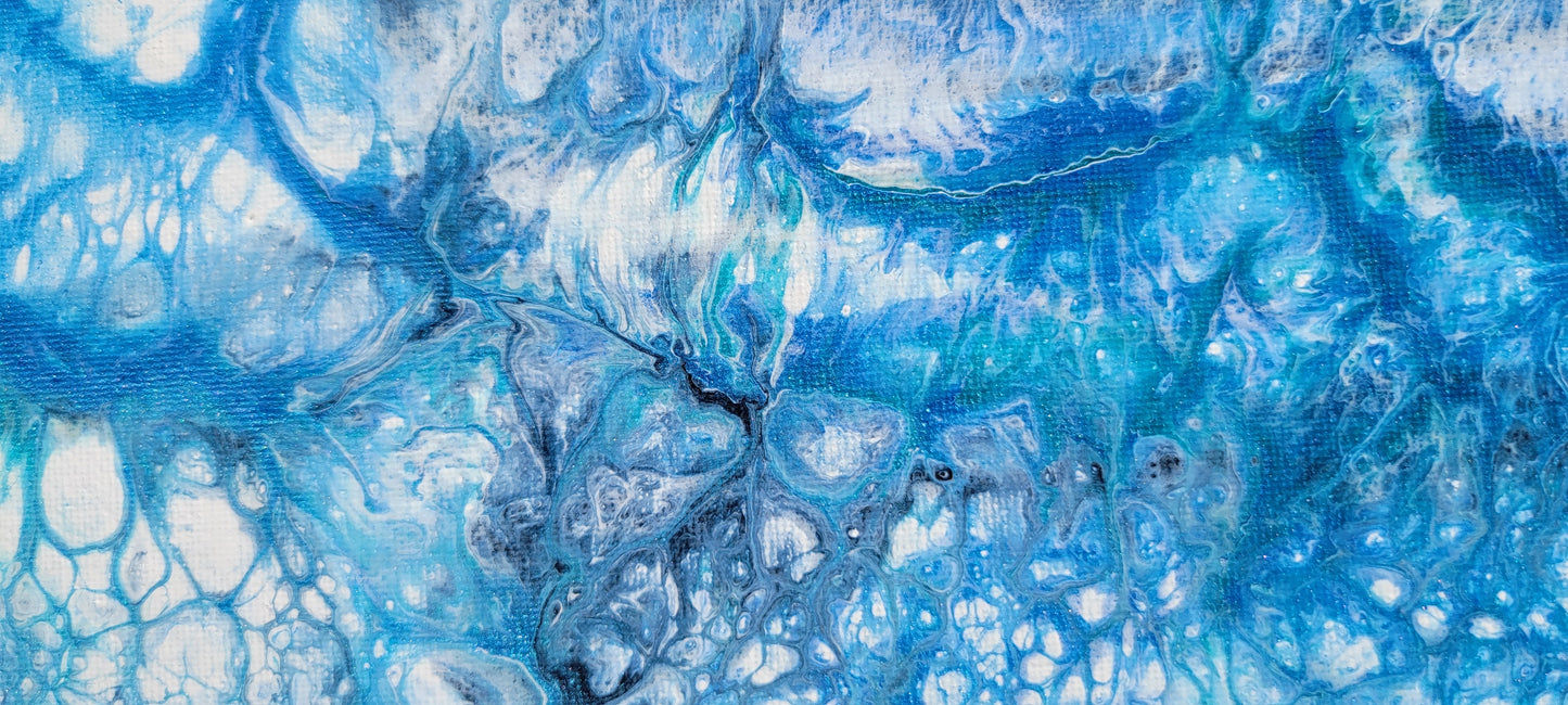 Poured Acrylic painting 12" x 16"