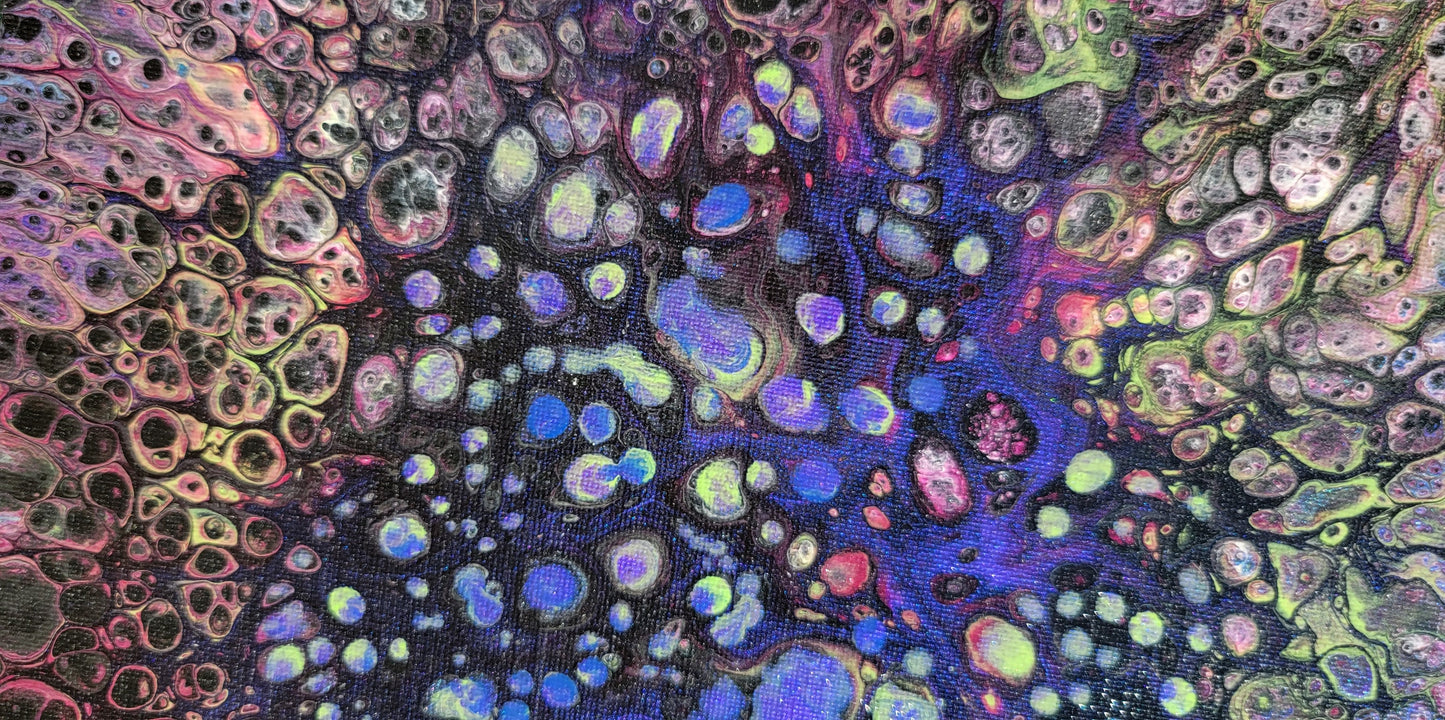 Poured Acrylic painting 12" x 12"