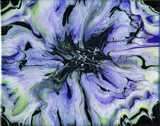 Poured Acrylic painting 8"x10"