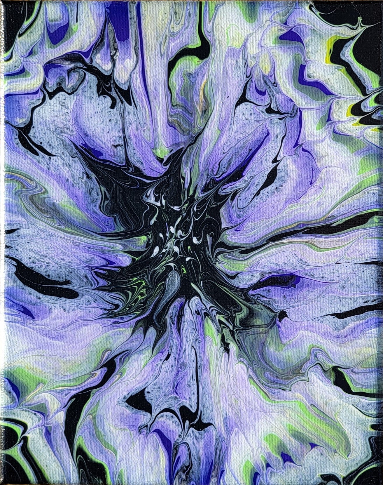 Poured Acrylic painting 8"x10"