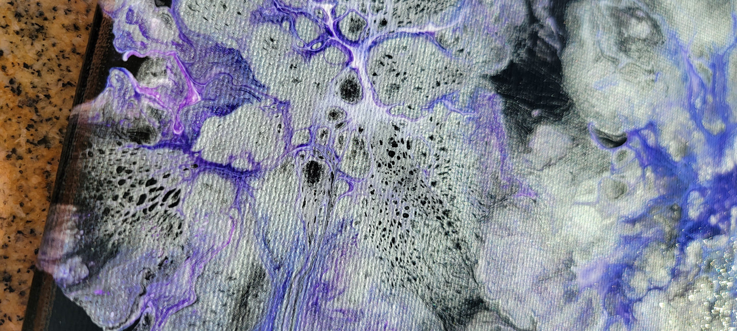 Poured Acrylic painting 11" x 14"