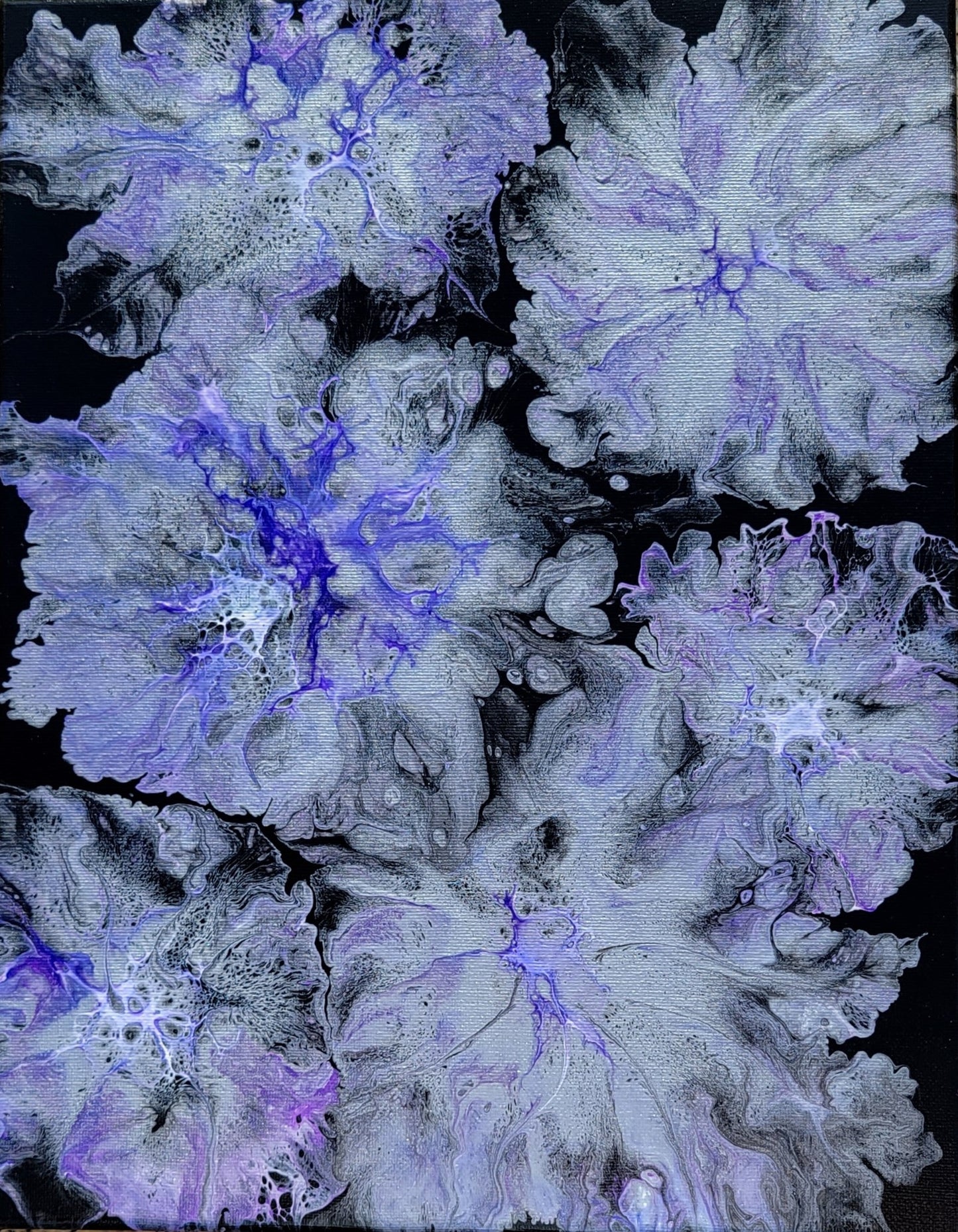 Poured Acrylic painting 11" x 14"