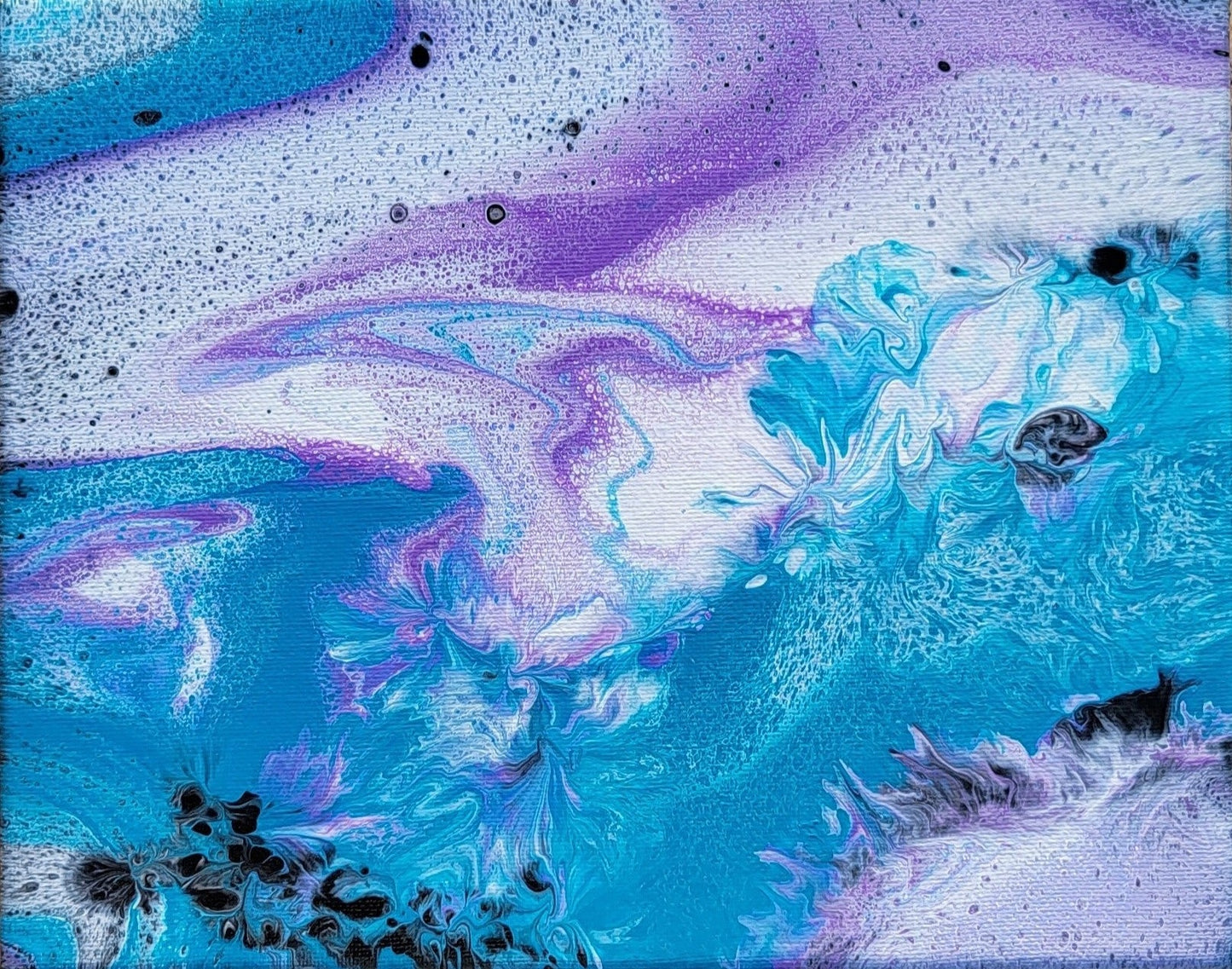 Poured Acrylic painting 8"x10"