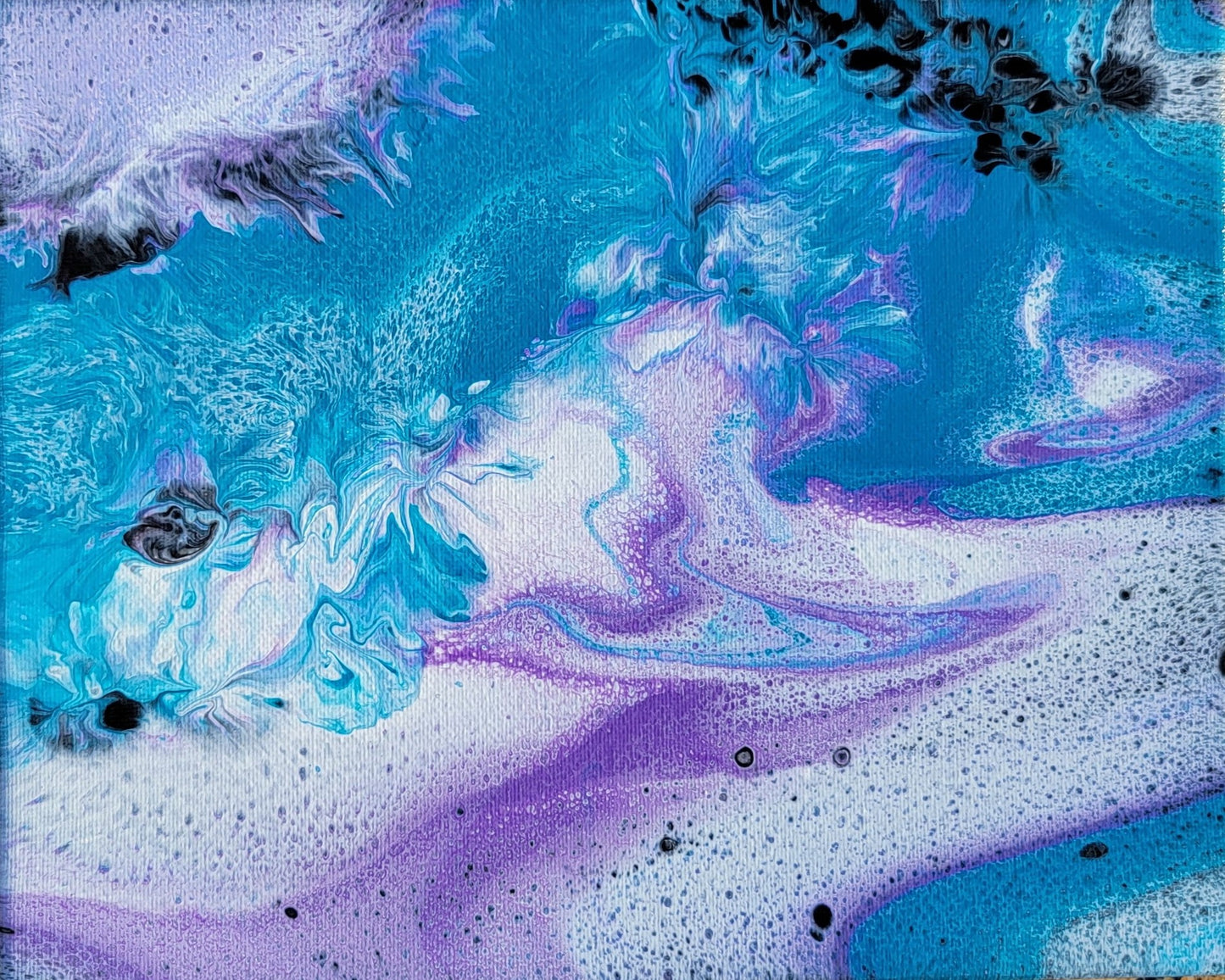 Poured Acrylic painting 8"x10"
