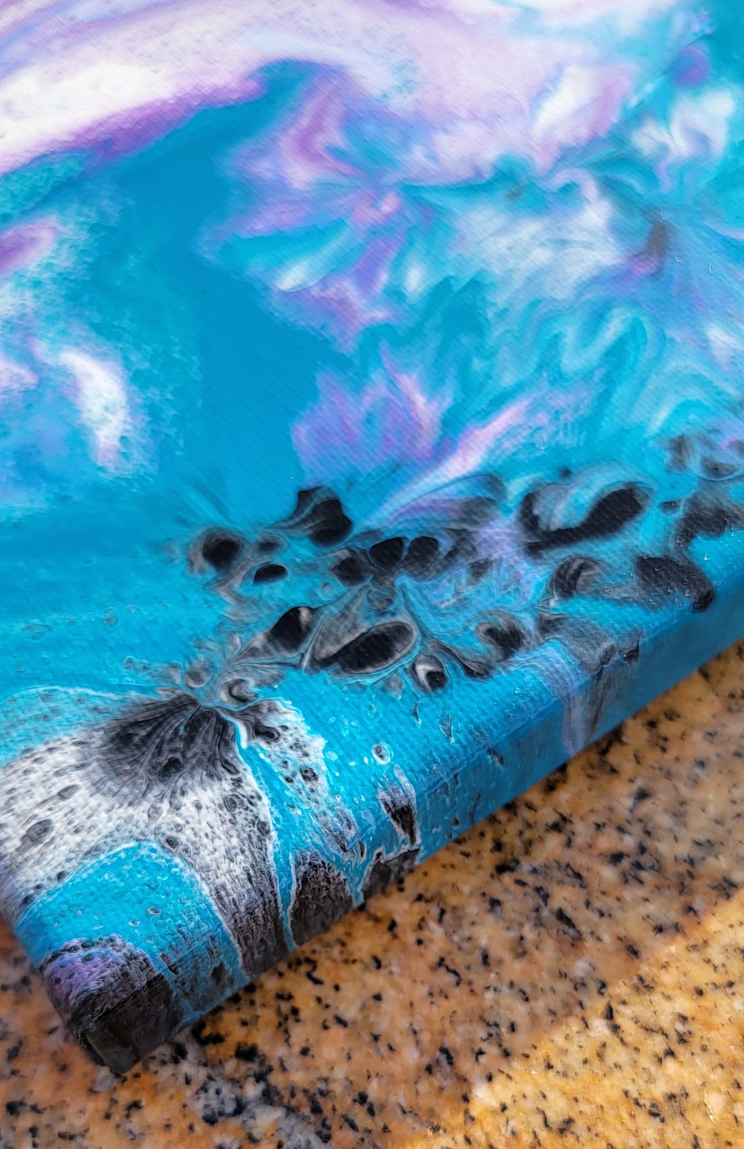 Poured Acrylic painting 8"x10"