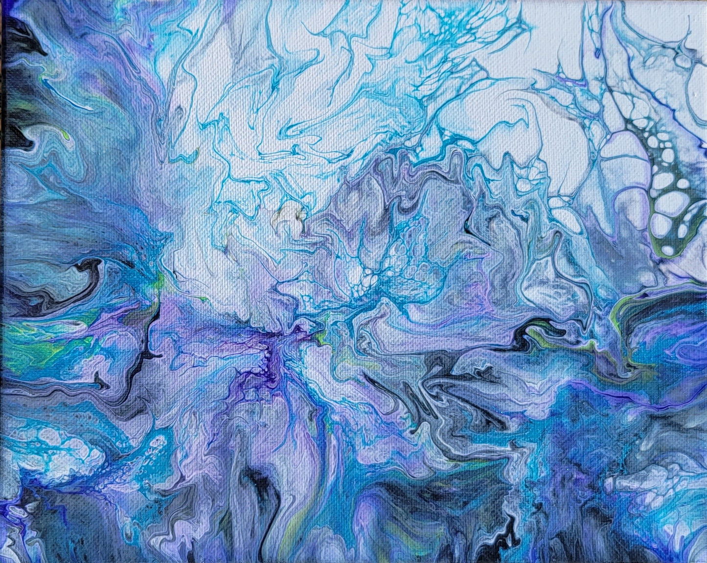 Poured Acrylic painting 8"x10"