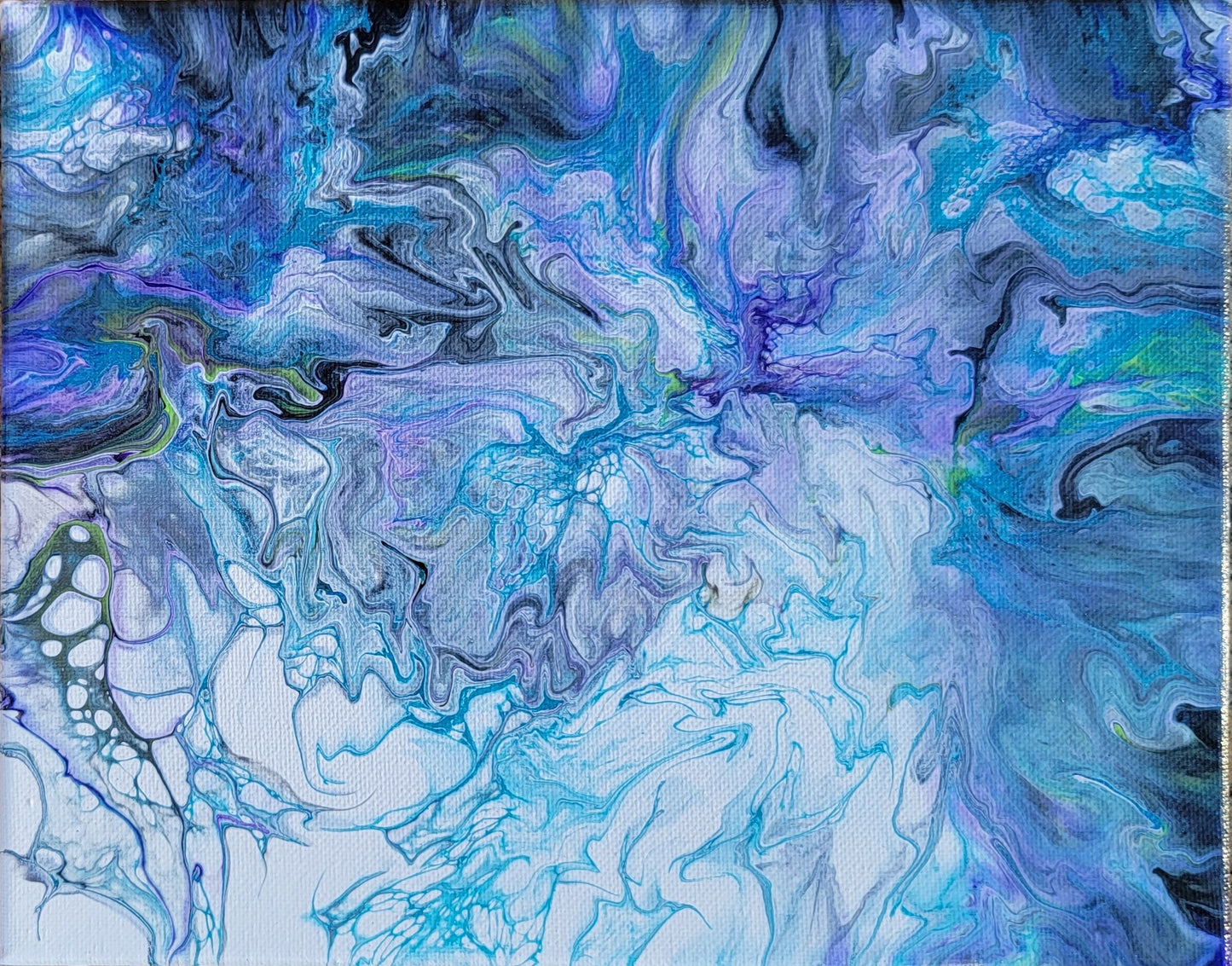 Poured Acrylic painting 8"x10"