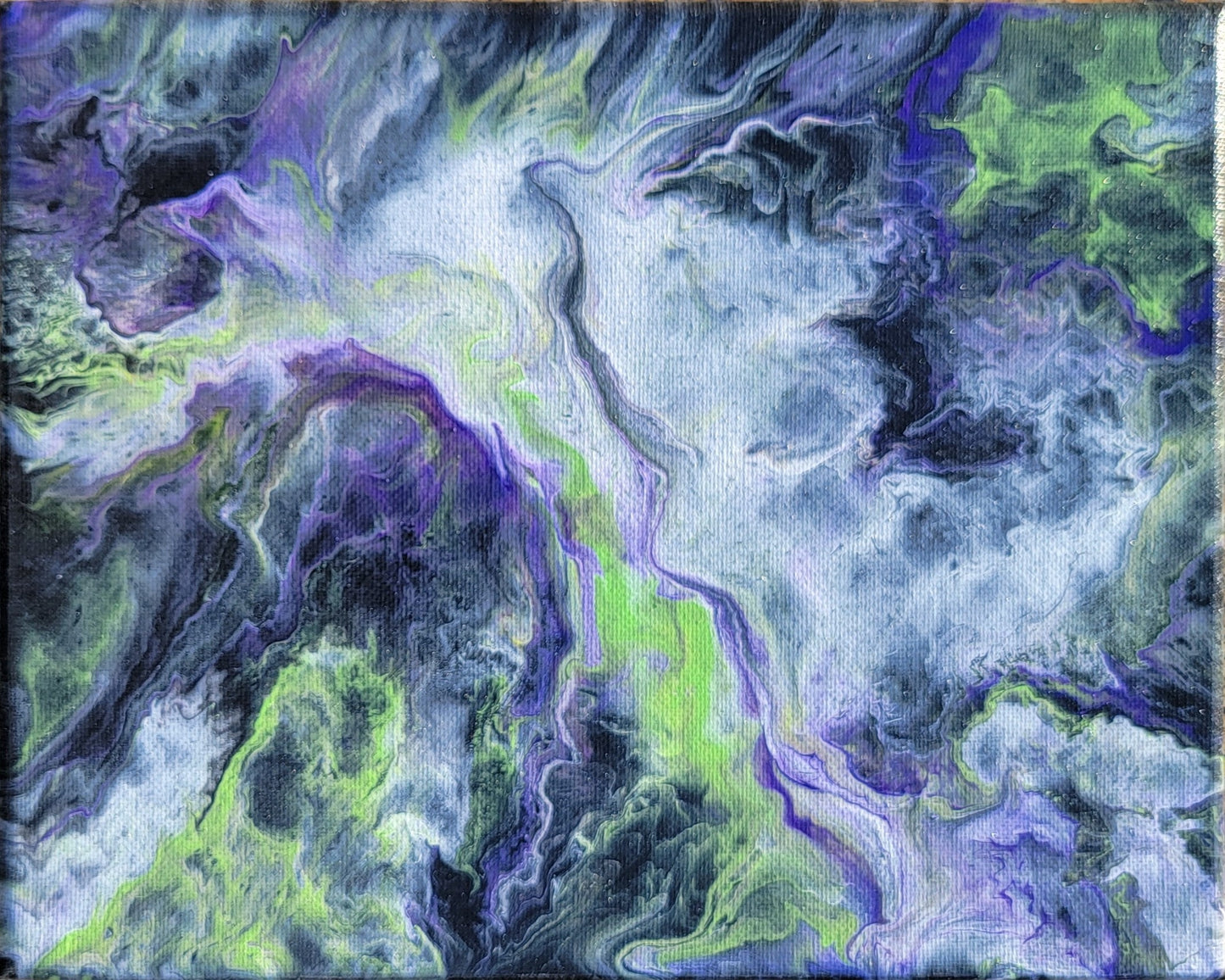 Poured Acrylic painting 8"x10"