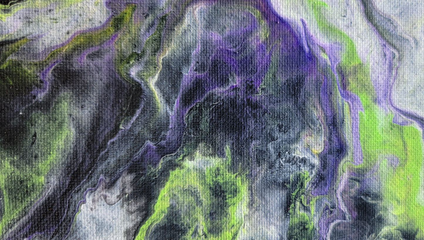 Poured Acrylic painting 8"x10"