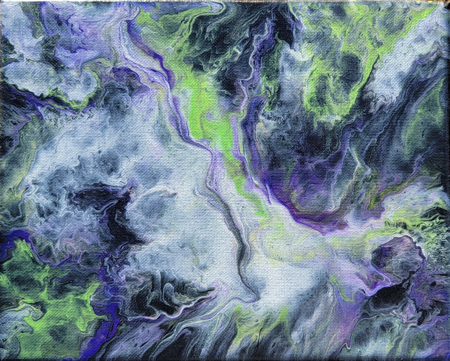 Poured Acrylic painting 8"x10"