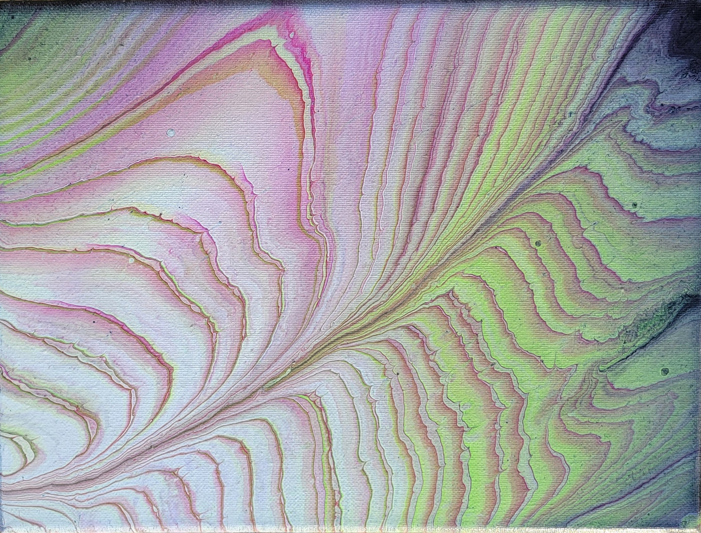 Original Acrylic Fluid Art Painting 9x12 – “The Journey” Abstract Pour