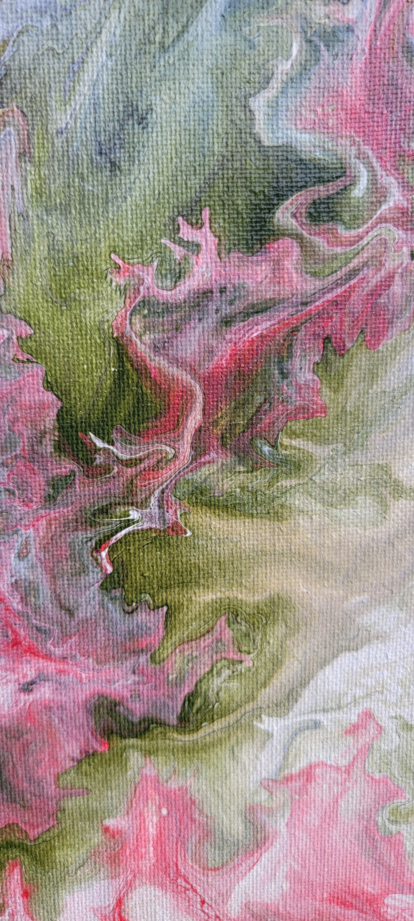 Poured Acrylic painting 9" x 12"