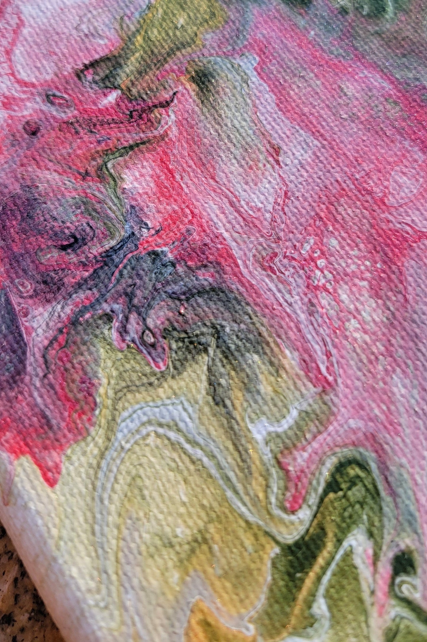 Poured Acrylic painting 9" x 12"