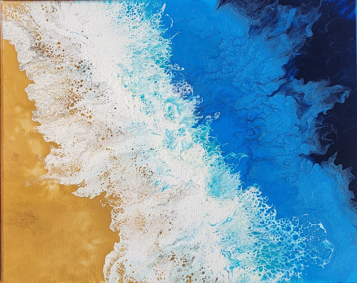 Poured Acrylic painting 16" x 20"