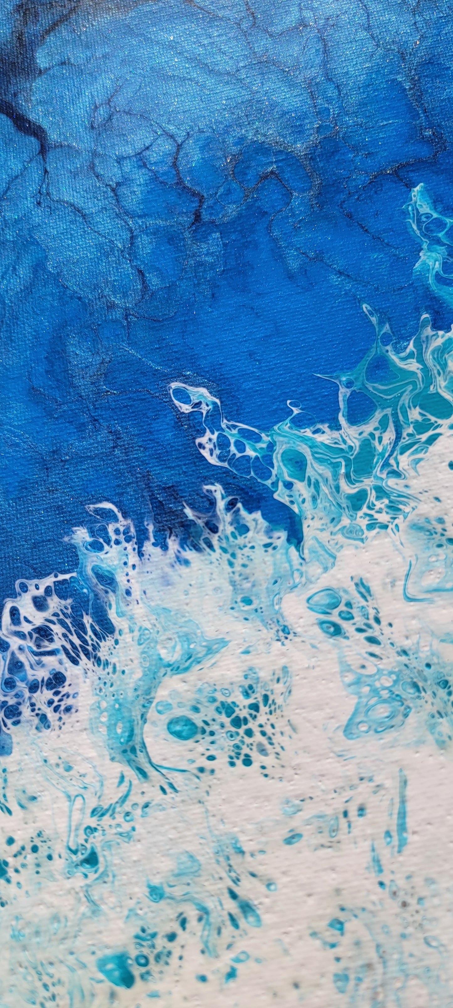 Poured Acrylic painting 16" x 20"
