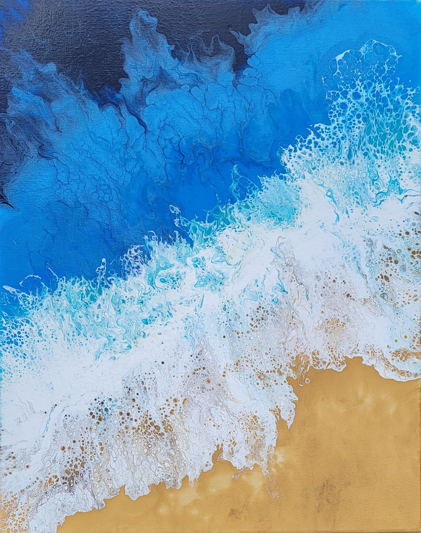 Poured Acrylic painting 16" x 20"