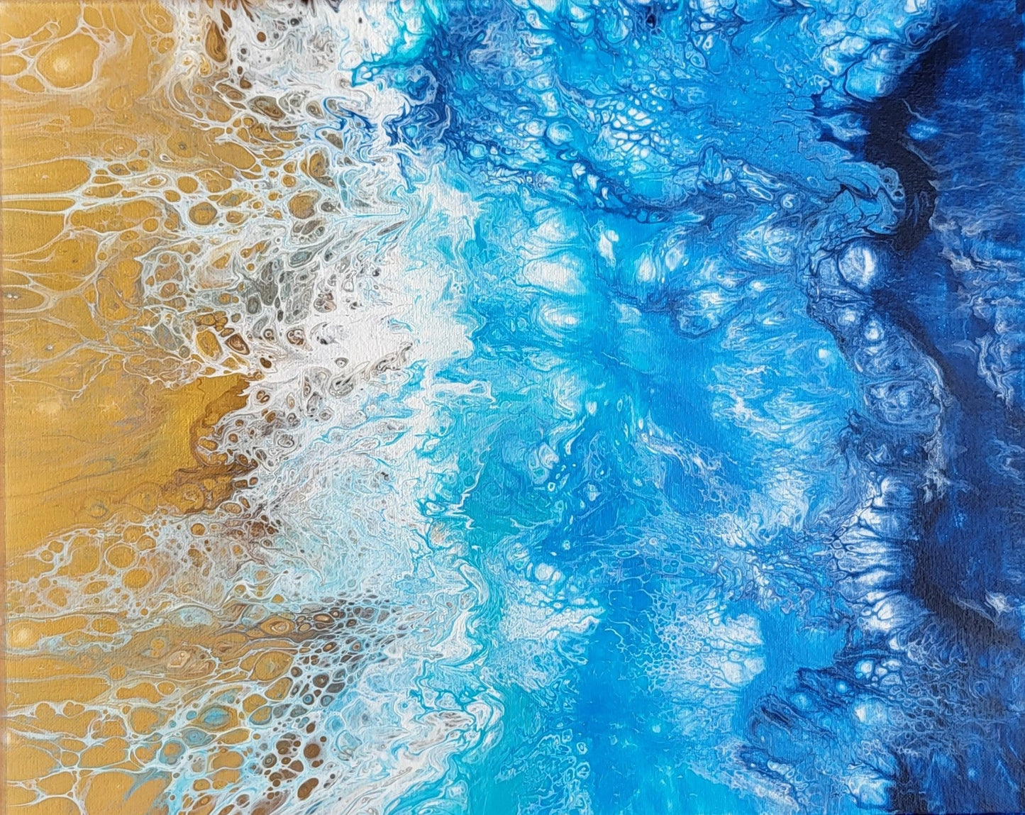 Poured Acrylic painting 16" x 20"
