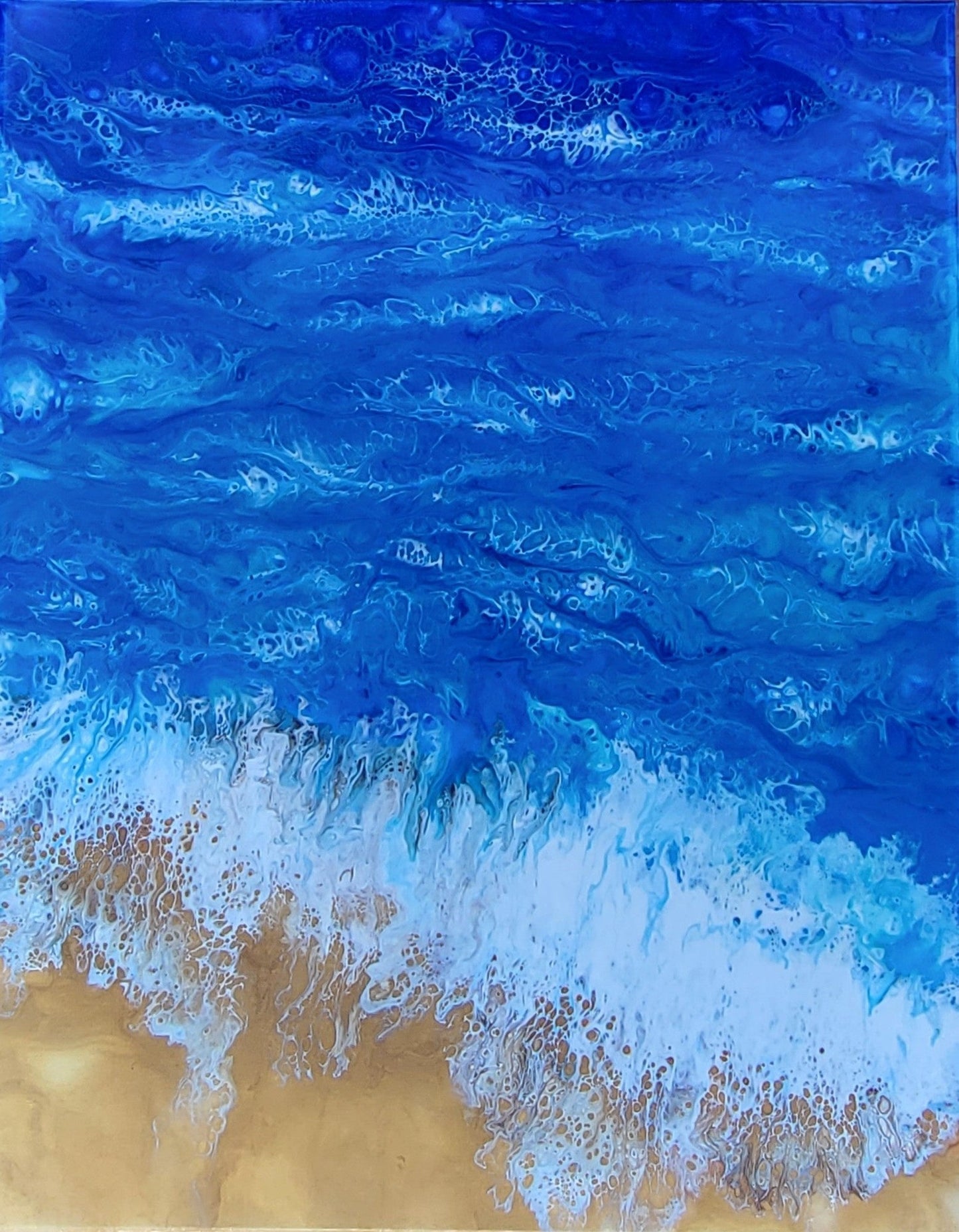 Poured Acrylic painting 16" x 20"