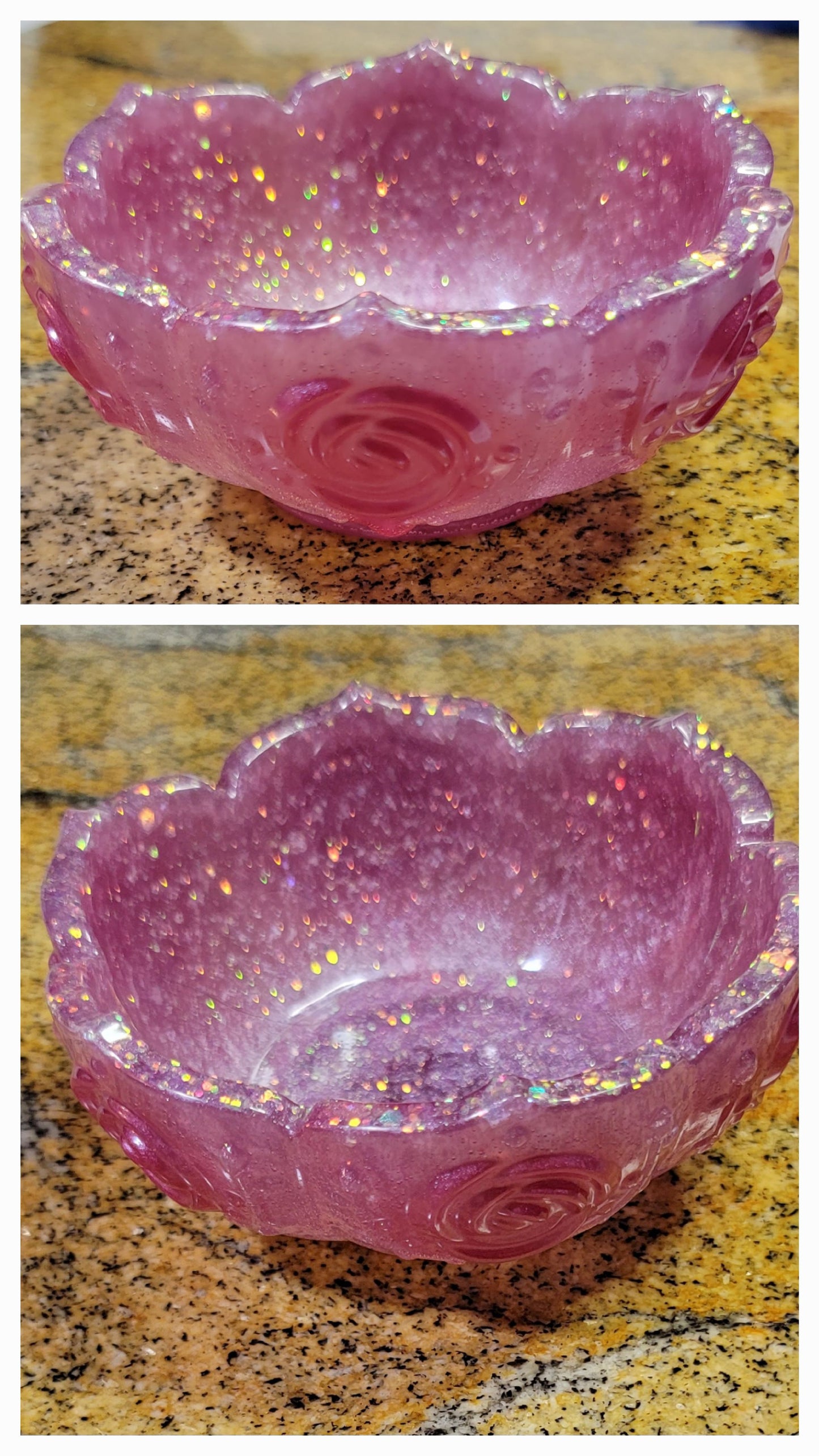 Trinket dish, bowls, and scallop shells