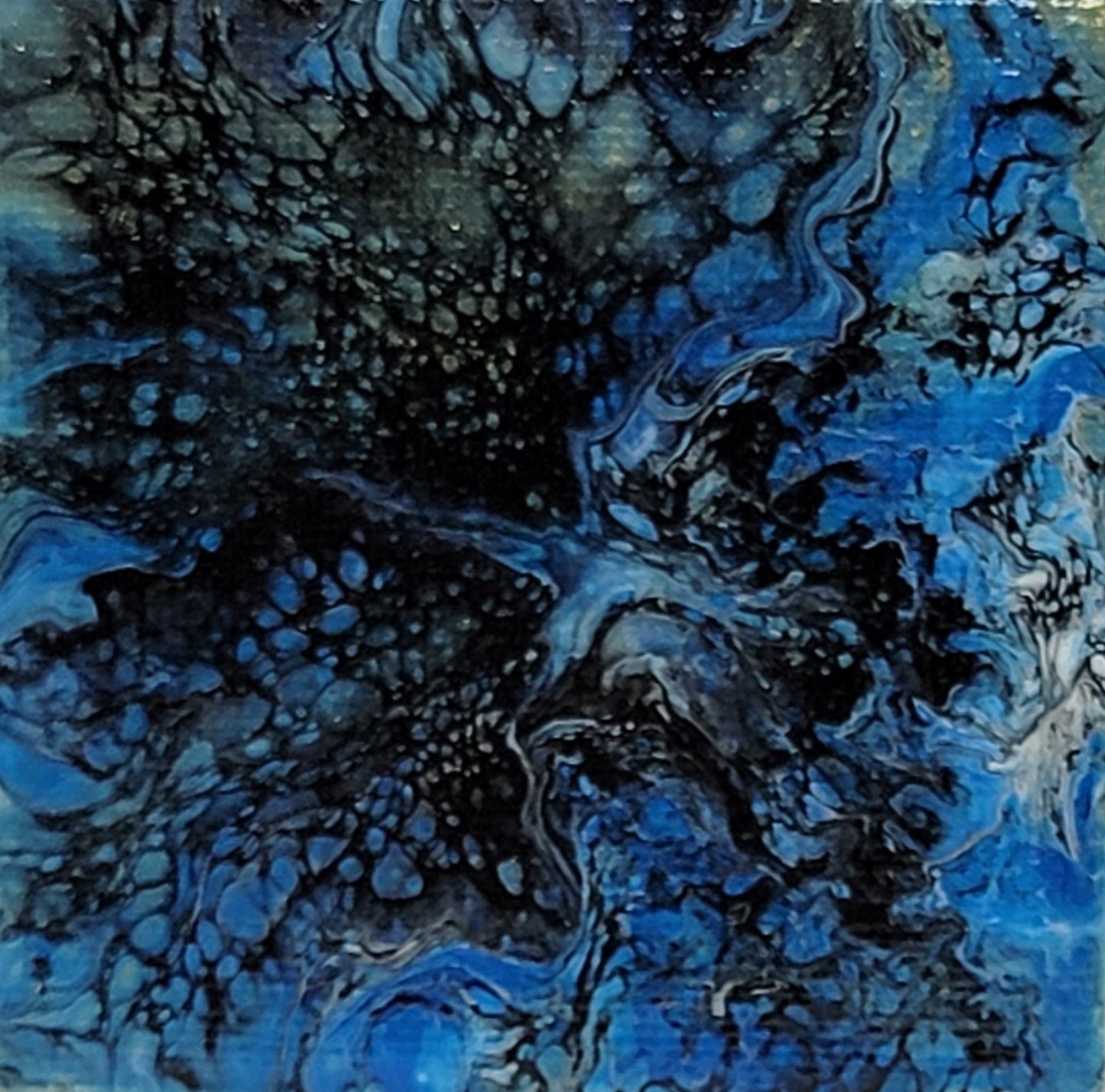 Magnets - Acrylic Pour - Canvas 2.56" x 2.56"