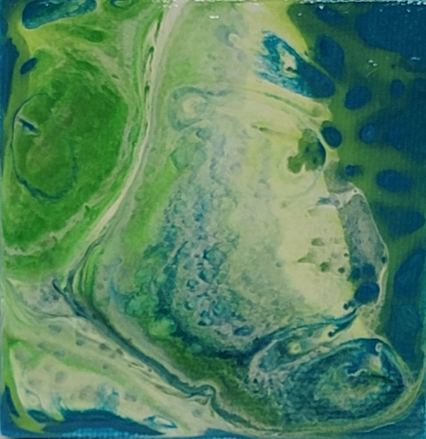 Magnets - Acrylic Pour - Canvas 2.56" x 2.56"