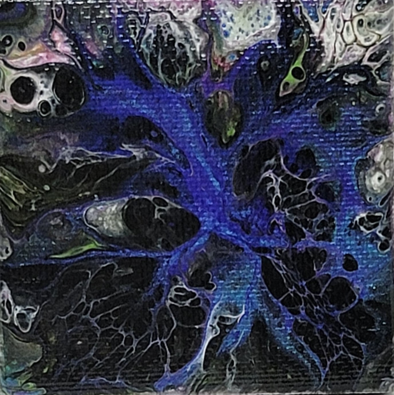 Magnets - Acrylic Pour - Canvas 2.56" x 2.56"