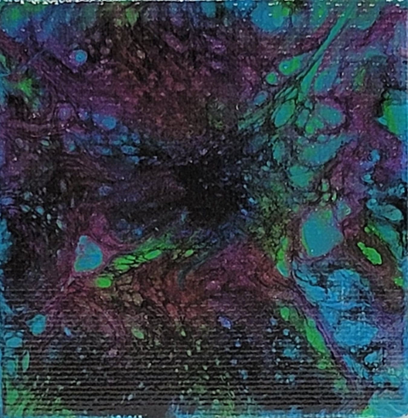 Magnets - Acrylic Pour - Canvas 2.56" x 2.56"