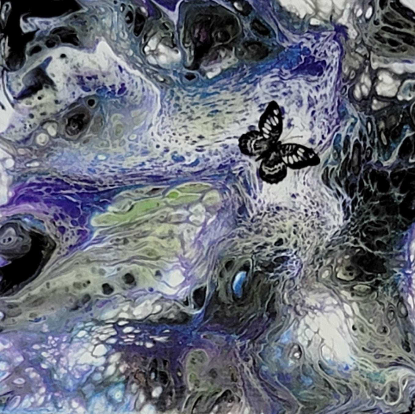 Magnets - Acrylic Pour - Canvas 2.56" x 2.56"