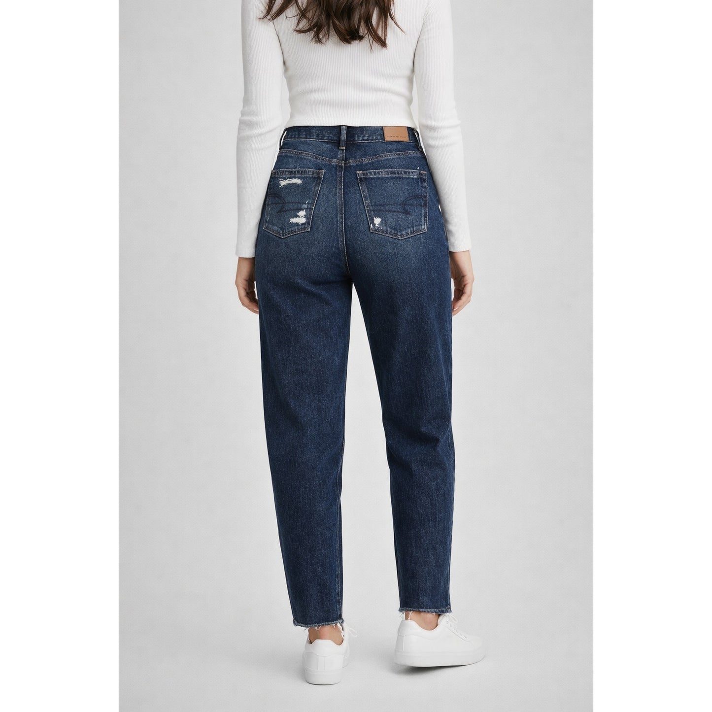 NWT American Eagle Sz 0 25W Relaxed Mom Jeans High Rise Jeans