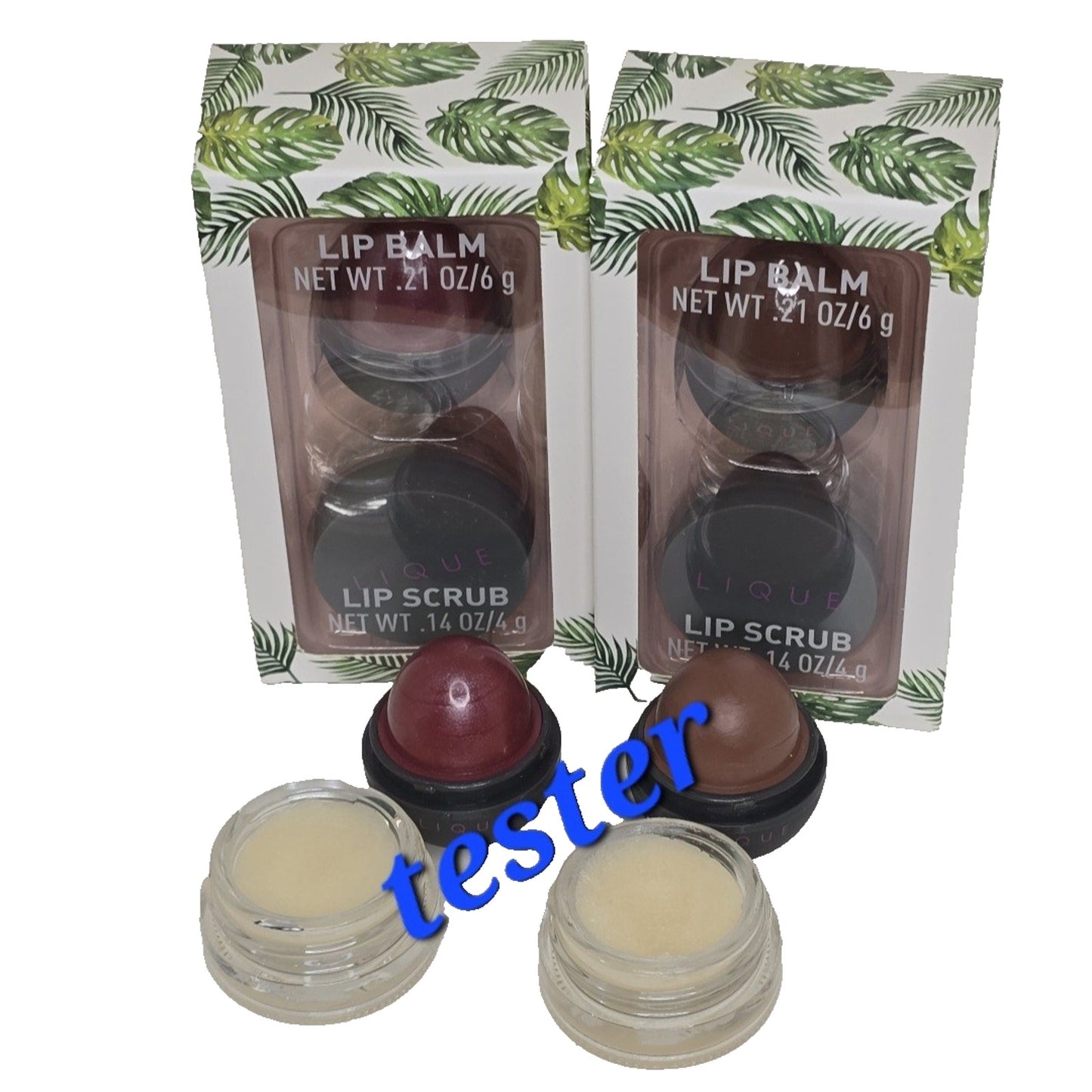LIQUE 2-Pack Lip Care Kit Balm & Scrub Sets Ambitious + Loving Hydrate Exfoliate