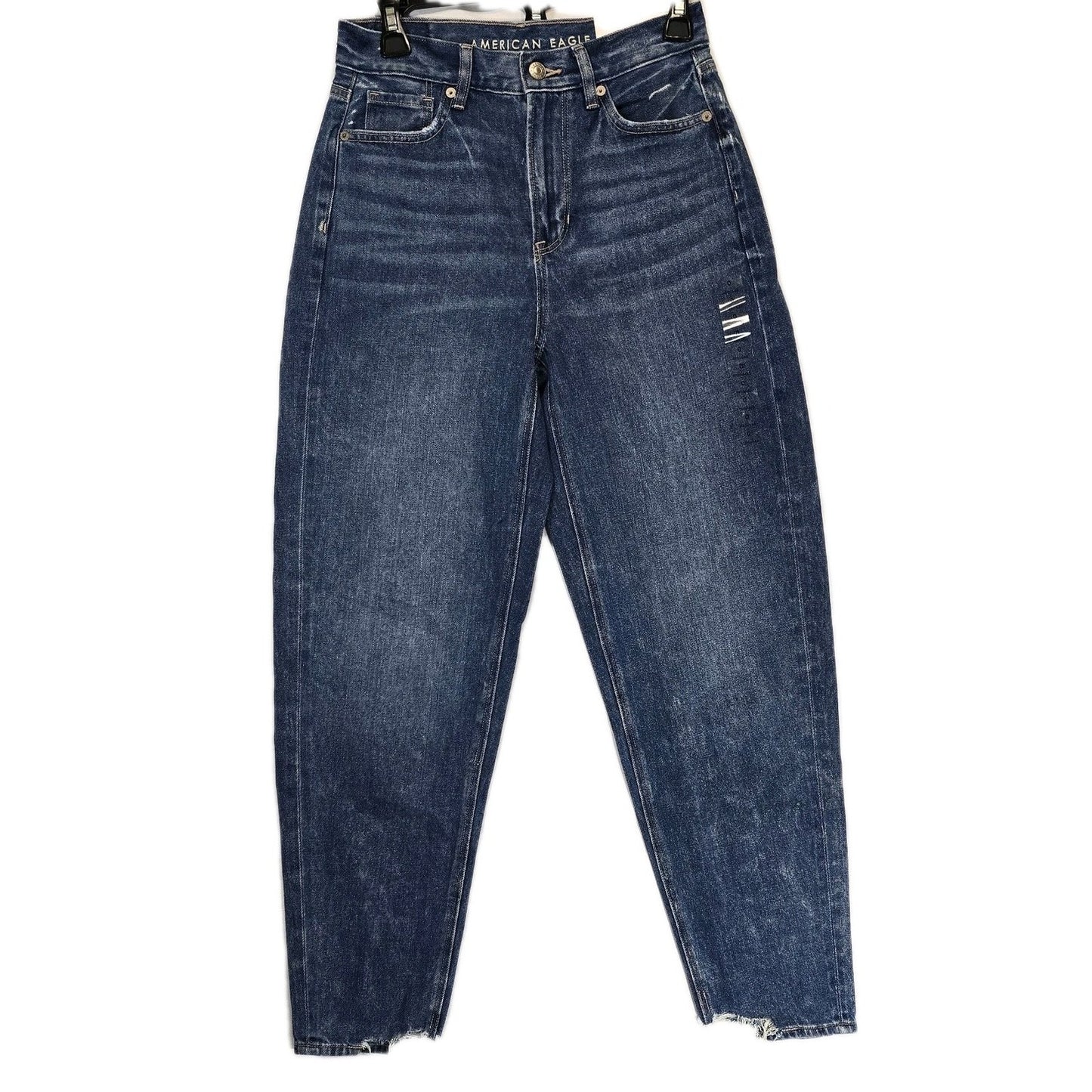 NWT American Eagle Sz 0 25W Relaxed Mom Jeans High Rise Jeans