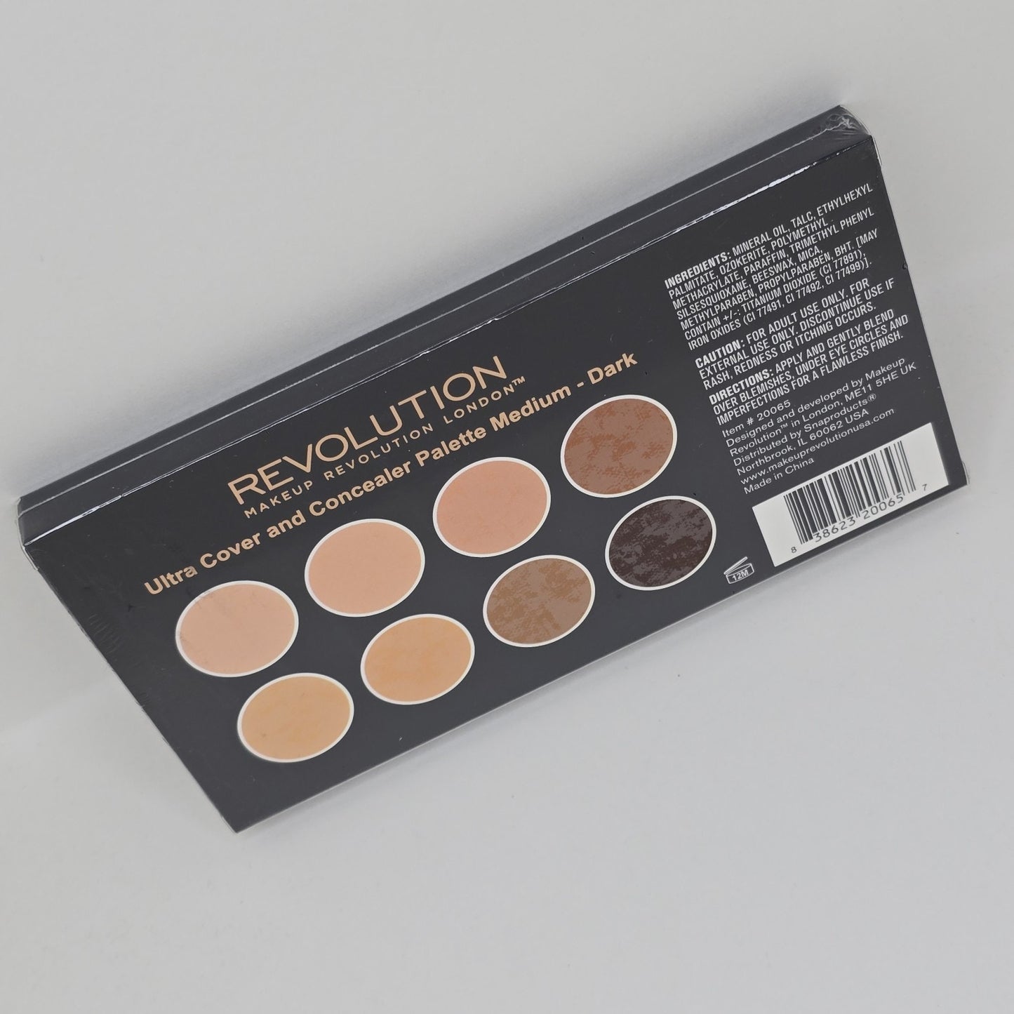 Revolution Ultra Cover & Conceal Palette Medium Dark Contouring & Mirror SEALED