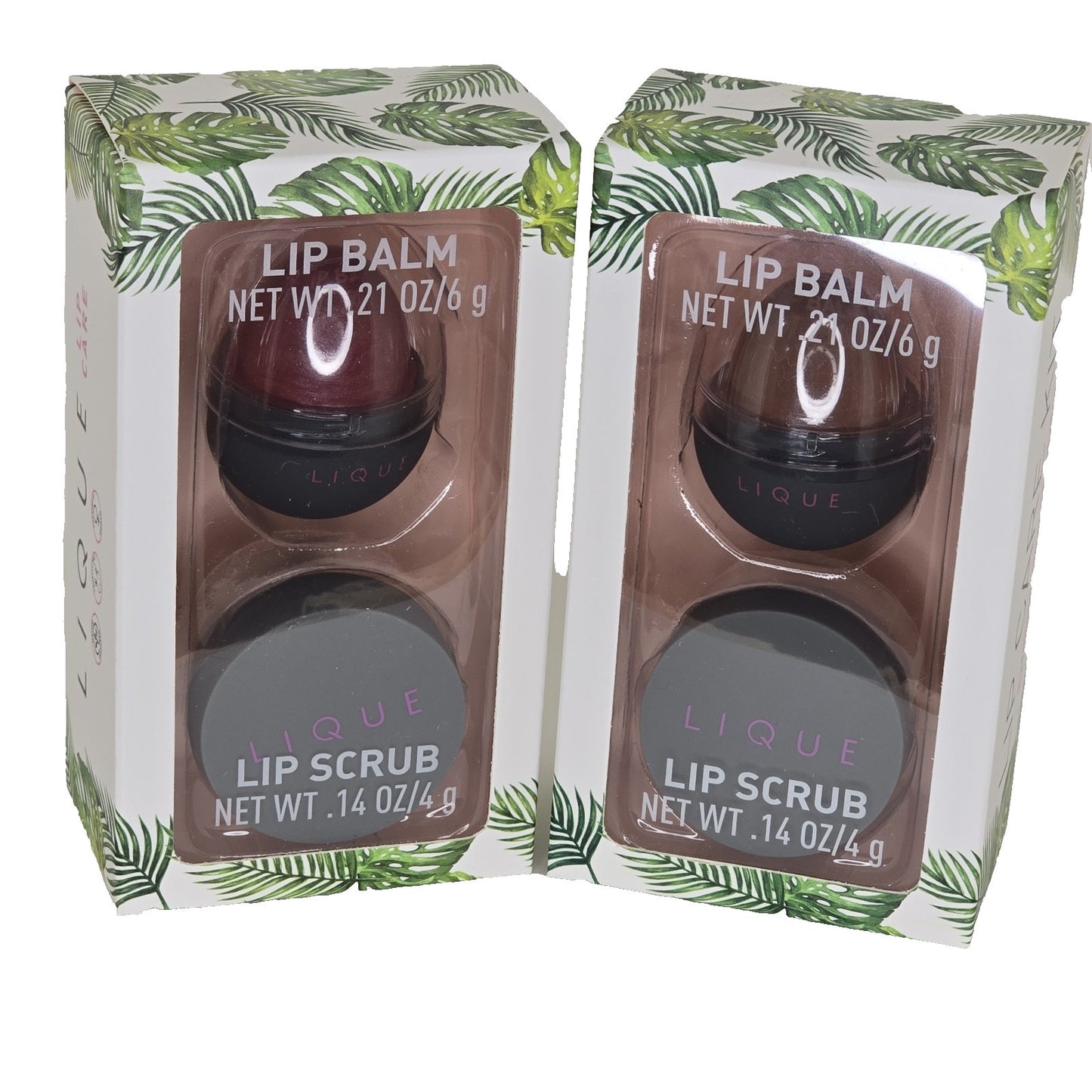 LIQUE 2-Pack Lip Care Kit Balm & Scrub Sets Ambitious + Loving Hydrate Exfoliate