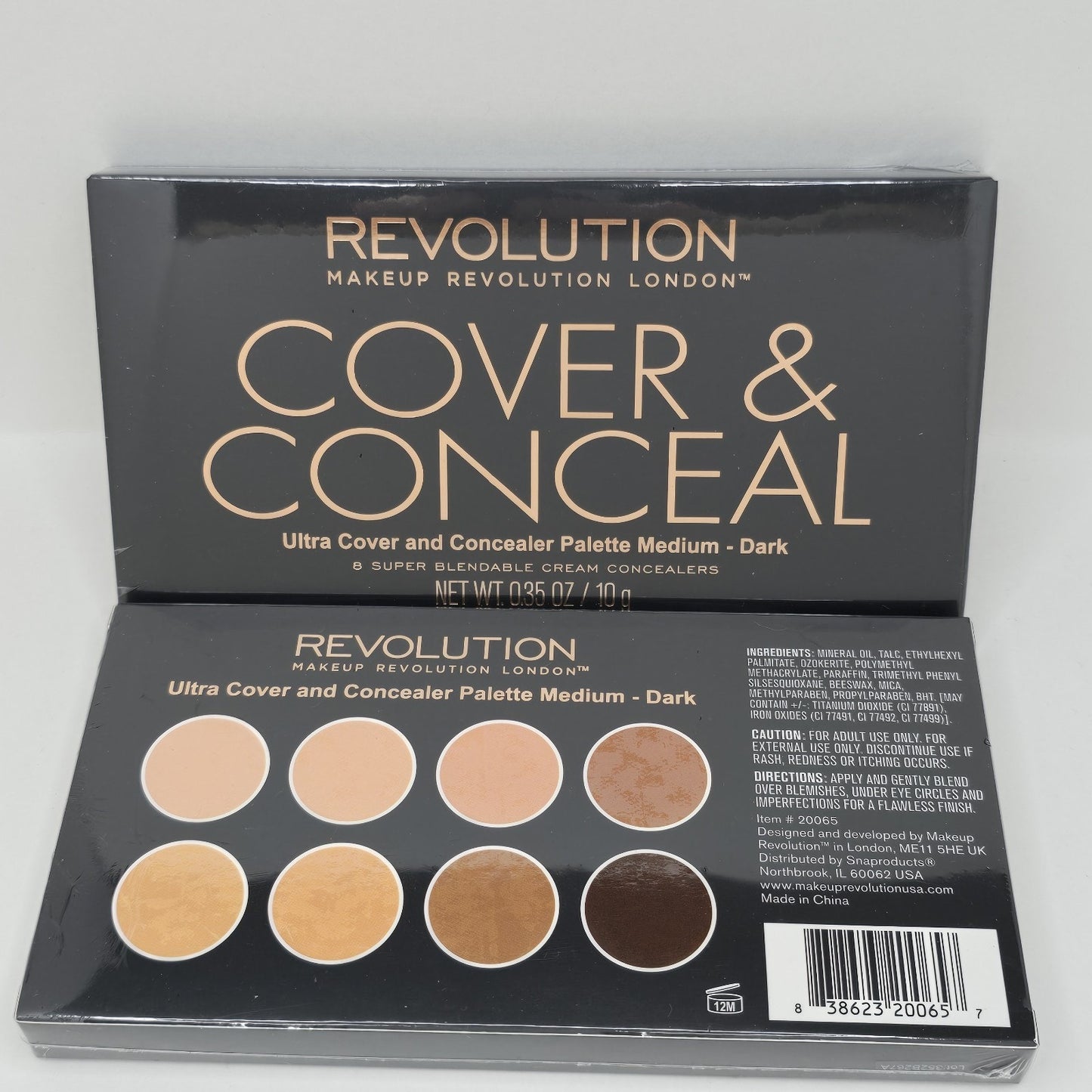 Revolution Ultra Cover & Conceal Palette Medium Dark Contouring & Mirror SEALED