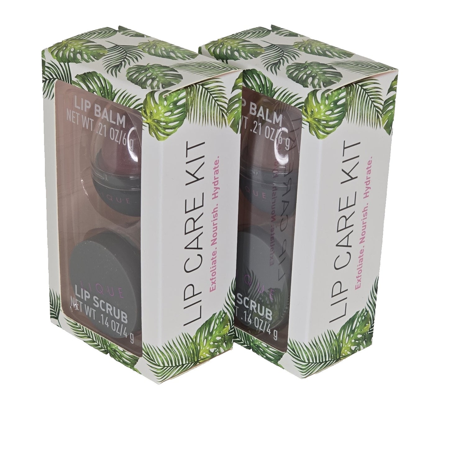LIQUE 2-Pack Lip Care Kit Balm & Scrub Sets Ambitious + Loving Hydrate Exfoliate