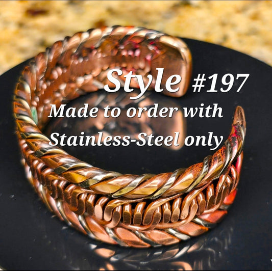 Custom Order for RLG  Hand-Woven Cuff (STYLE #197) (deposit)